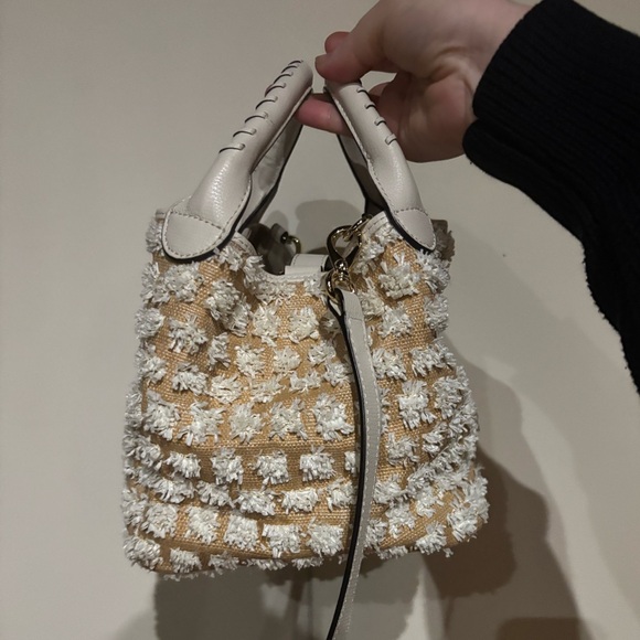 Henri Bendel New York Raffia Tweed Satchel - Picture 4 of 10